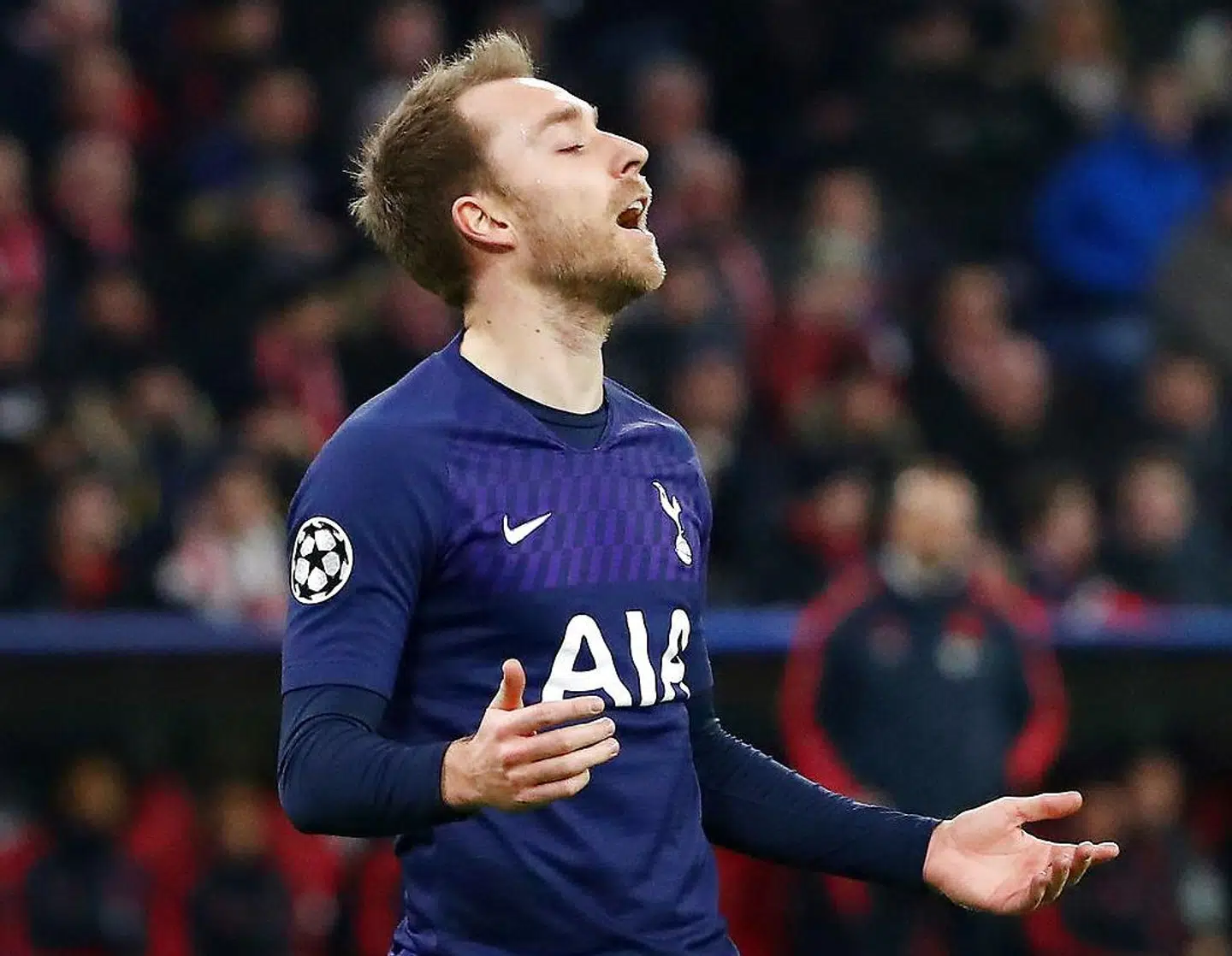 Christian Eriksen startede inde i nederlaget mod Bayern München.