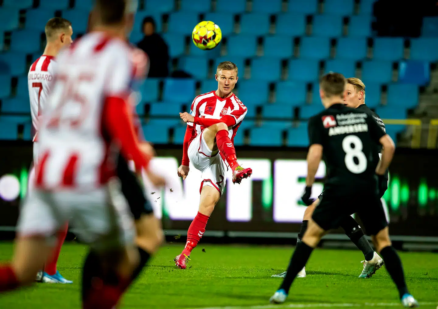 AaB's Patrick Kristensen lavede selvmål i fredag aftens Superliga-kamp mod FC Nordsjælland.