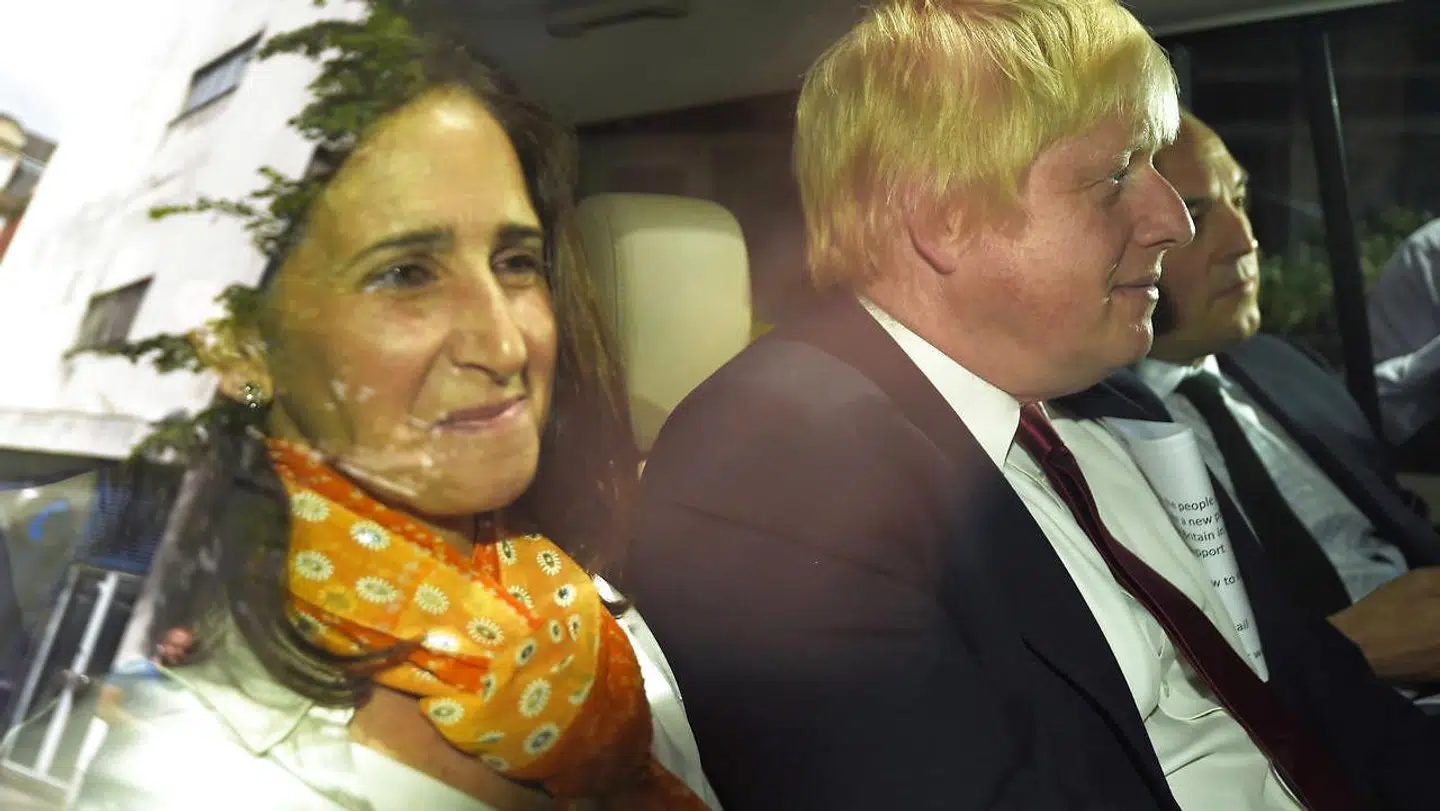 Boris Johnson med ekskonen Marina Wheeler tilbage i 2016.