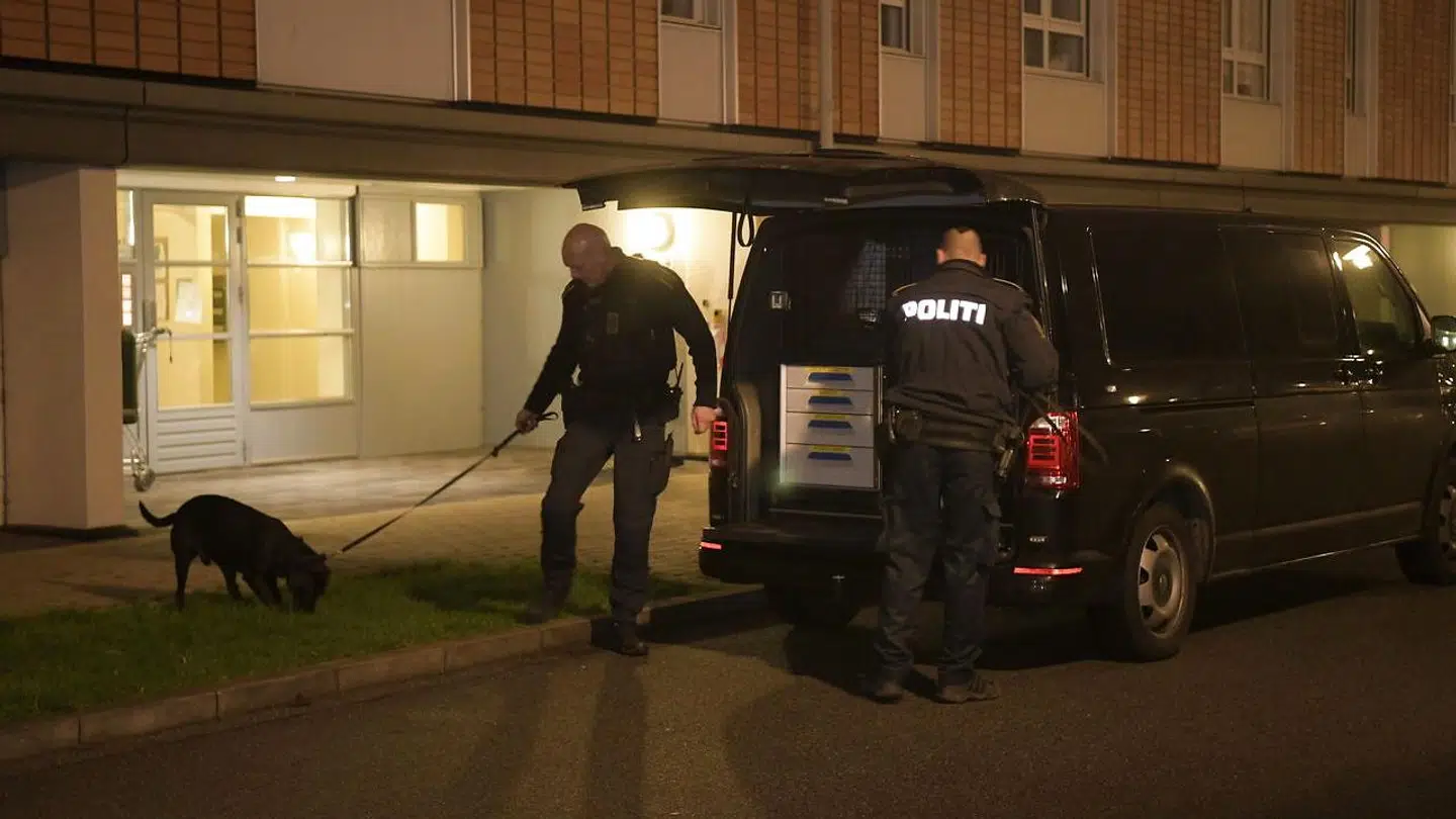 Politiaktion i Gersagerparken i Greve onsdag d. 11. december 2019. Politiet og PET har ifølge pressemeddelse foretaget en koordineret aktion flere steder i landet angående mistanke om forberedelse af et terrorangreb. Både i Aalborg og i Herlev ved København har politiet været i aktion, men det er uvist, om det har med terrorsagen at gøre. Scanpix 2019.