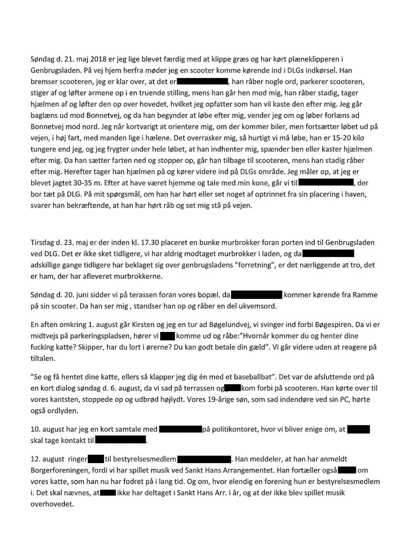 Her er den e-mail, som Peter Sønderby sendte til politiet.