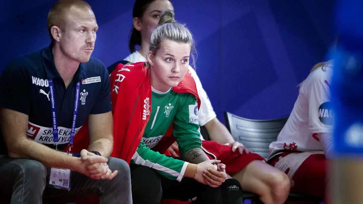 Sandra Toft under sidste års EM-kamp mod Frankrig. En kamp, hvor Danmark virkelig var på hælene.