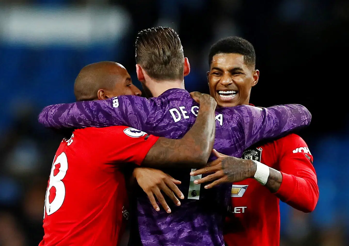 Manchester United slog rivalerne fra City 2-1.