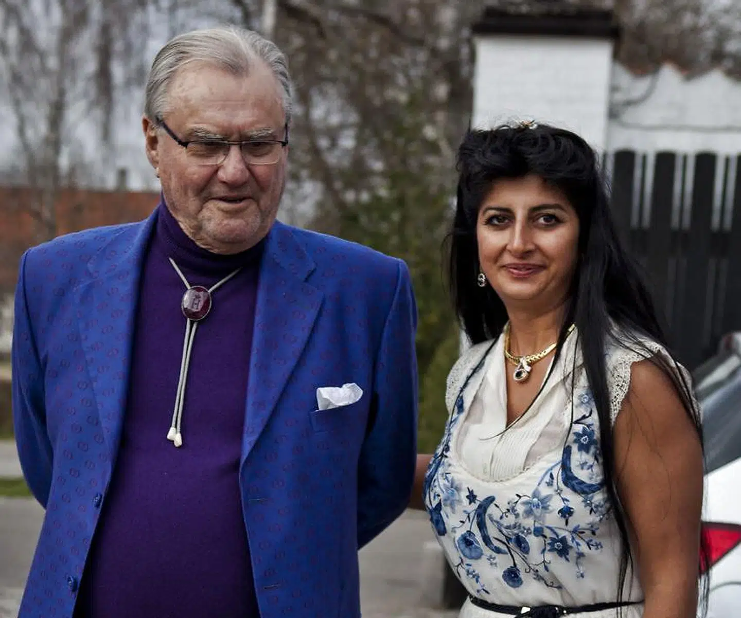 Prins Henrik var en nær ven af Christian Kjær og besøgte ham ofte på øen Great Saint James. Her ses Susan Astani med prins Henrik ved Christian Kjærs 70-års fødselsdag.