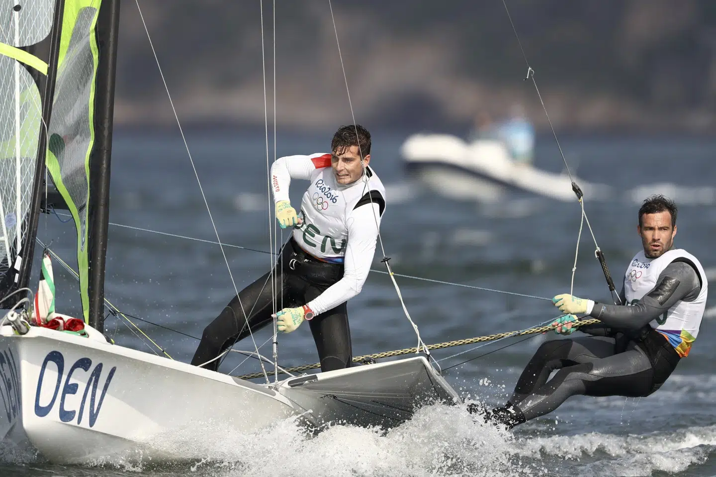 49eren med Jonas Warrer (til højre) og Jakob Precht Jensen avancerede ved VM i Auckland. (Arkivfoto) Benoit Tessier/Reuters