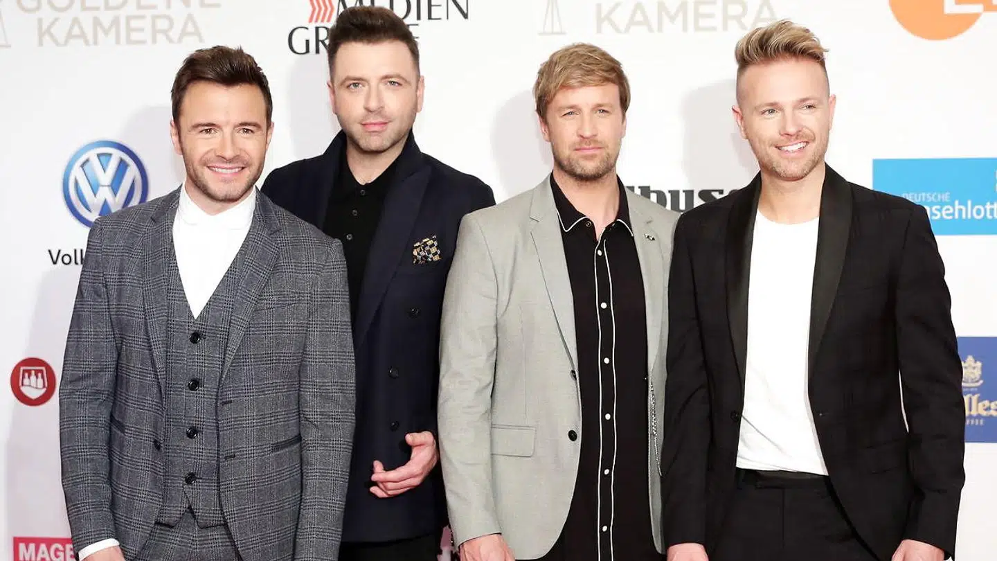 Shane Filan, Mark Fehily, Kian Eggers og yderst Nicky Byrne.