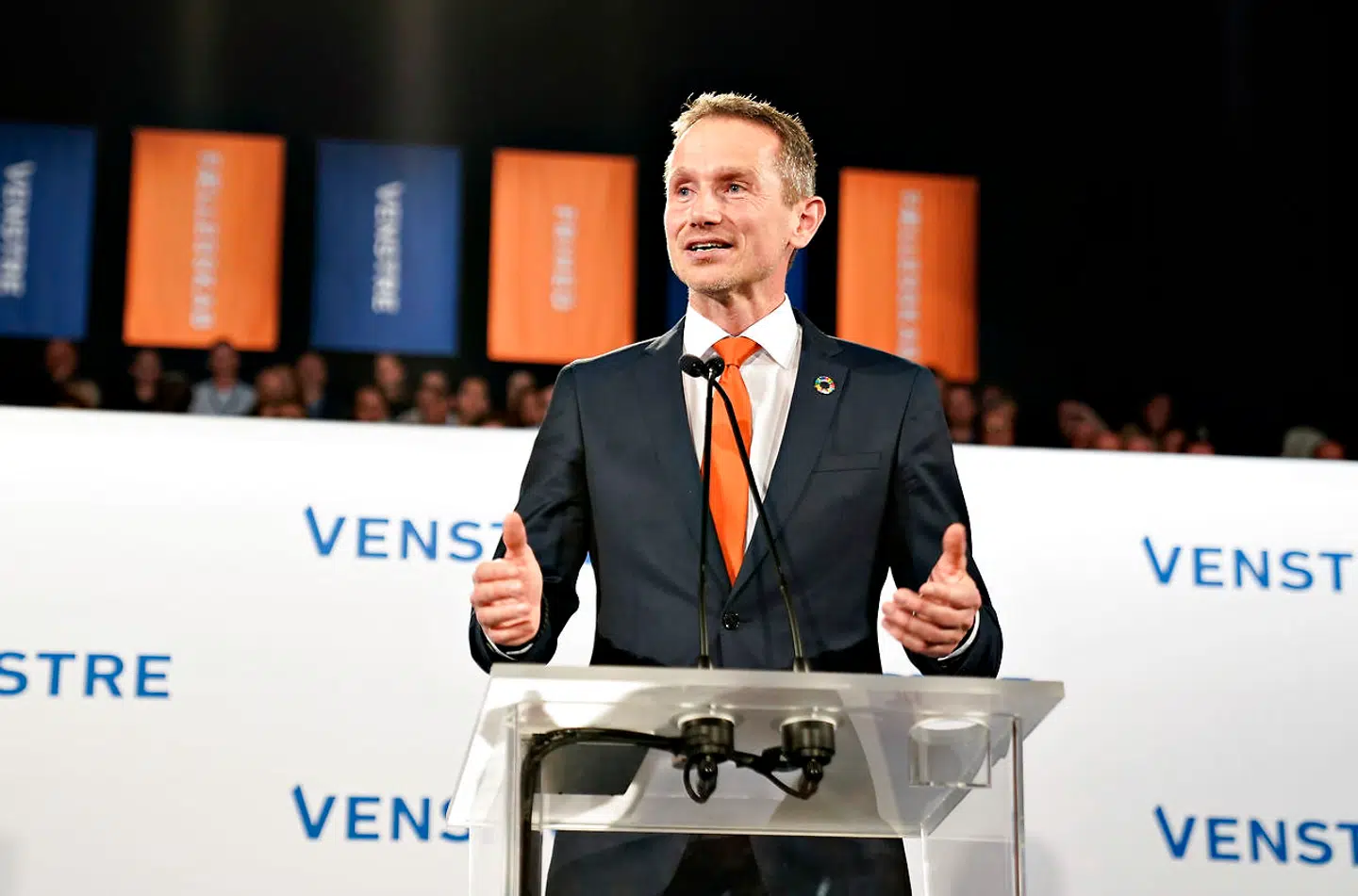Kristian Jensen hyldes ved Venstres landsmøde i Herning Kongrescenter, lørdag den 16. november 2019.