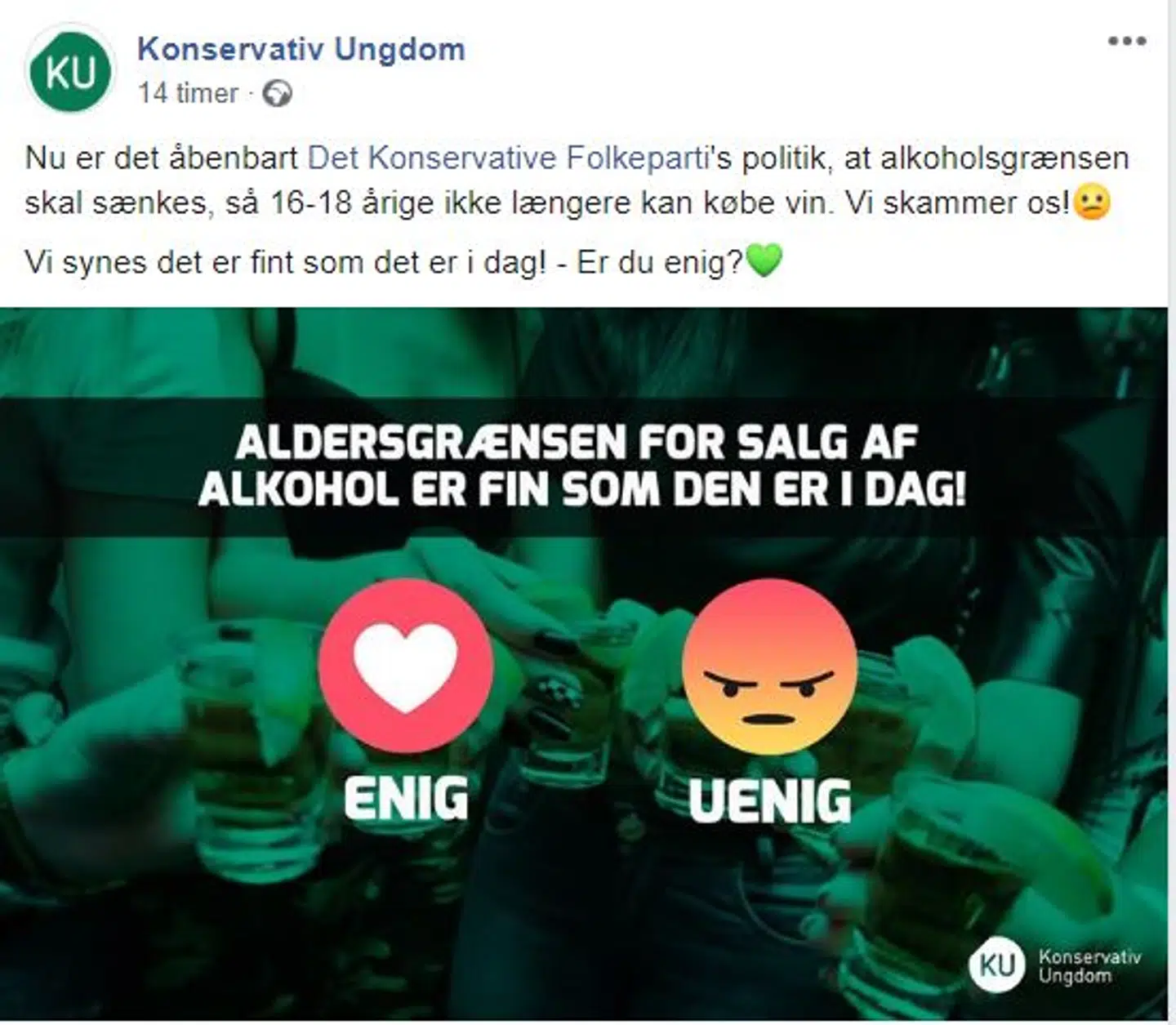 Kampagne fra Konservativ Ungdom.