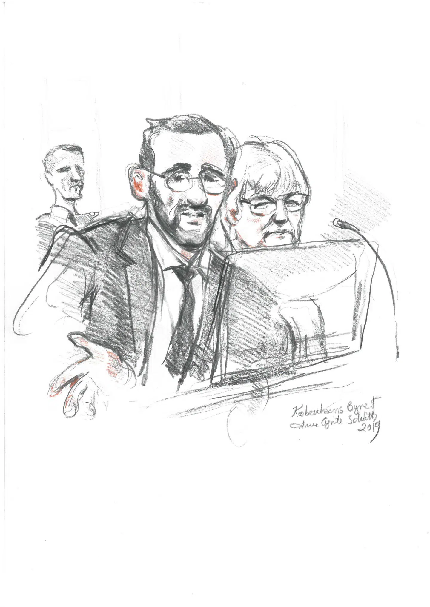 Britta Nielsen med sin forsvarsadvokat Nima Nabipour i retten fredag 29. november 2019.