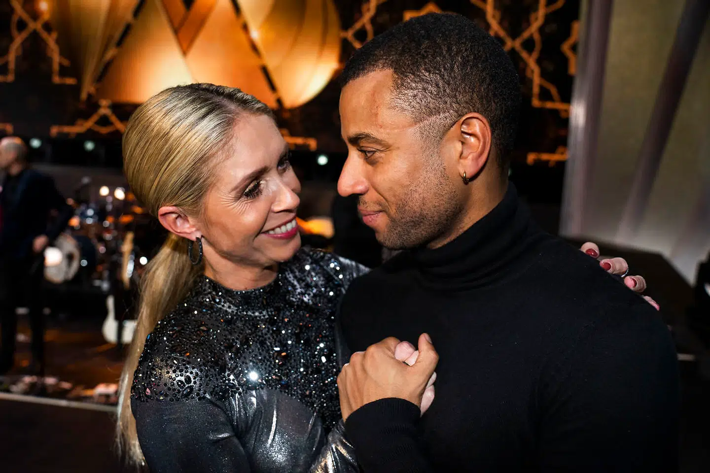 Tv-vært og skuespiller Christopher Læssø med sin dansepartner, Karina Frimodt.