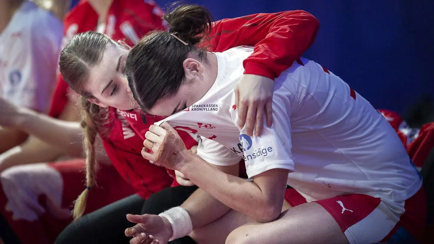 Mie Højlund (th.) og Althea Reinhardt (tv.) under sidste års EM.