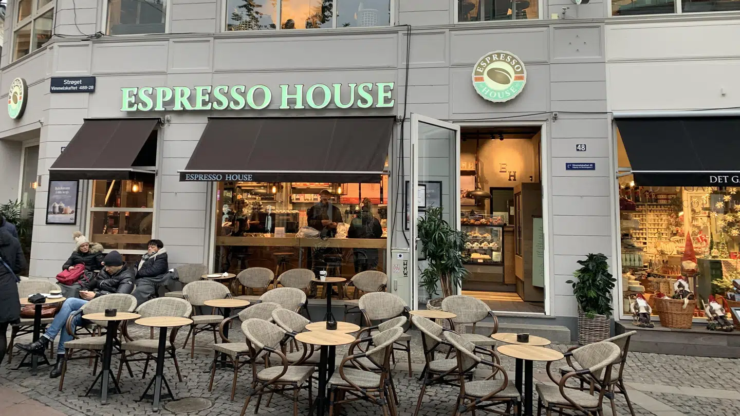 Espresso House ved Vimmelskaftet i København.