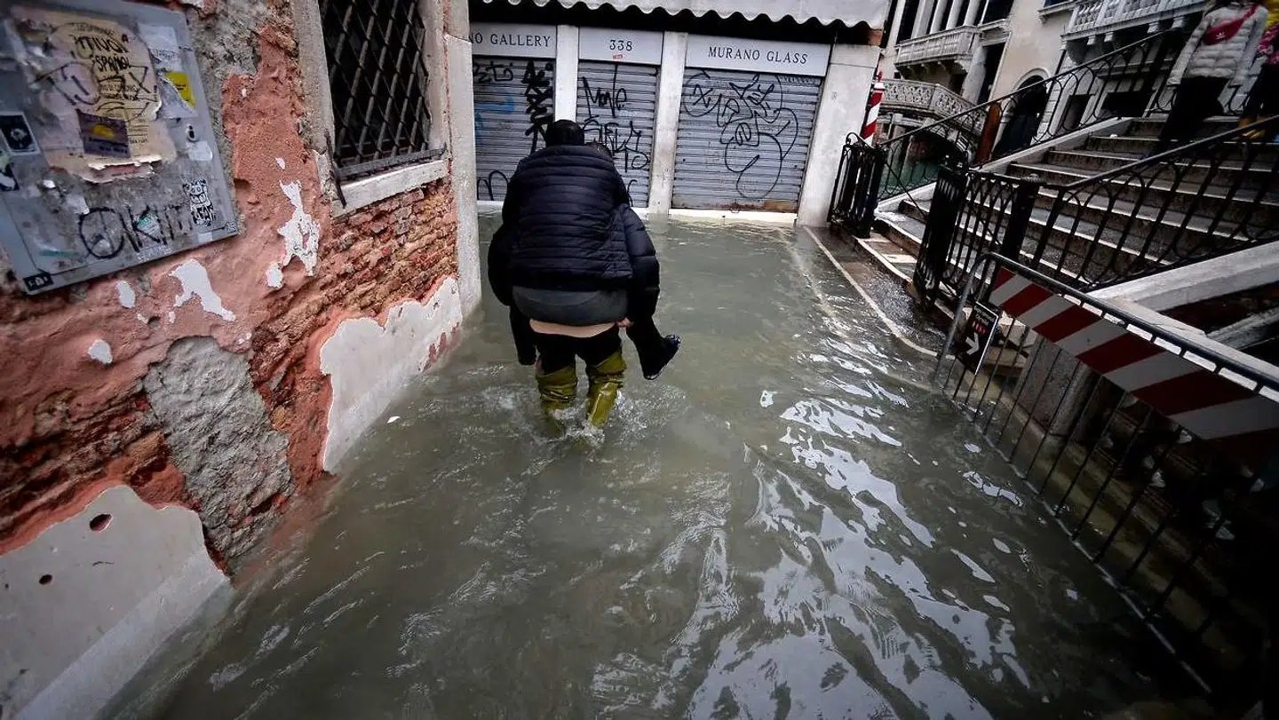 Venedig er en af de sydeuropæiske storbyer, der har været hærget af det kraftige uvejr.