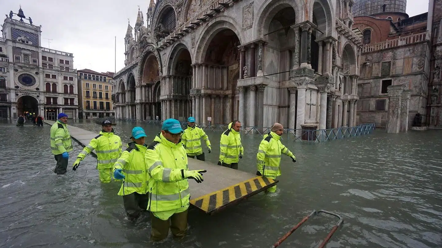 Oversvømmelse i Venedig. Arkivfoto.