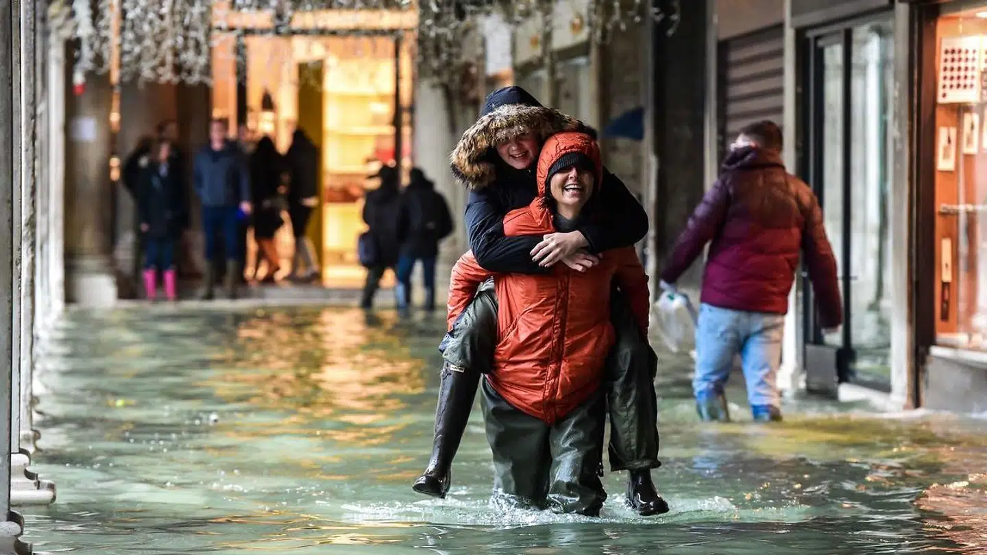 Oversvømmelse i Venedig. Arkivfoto.