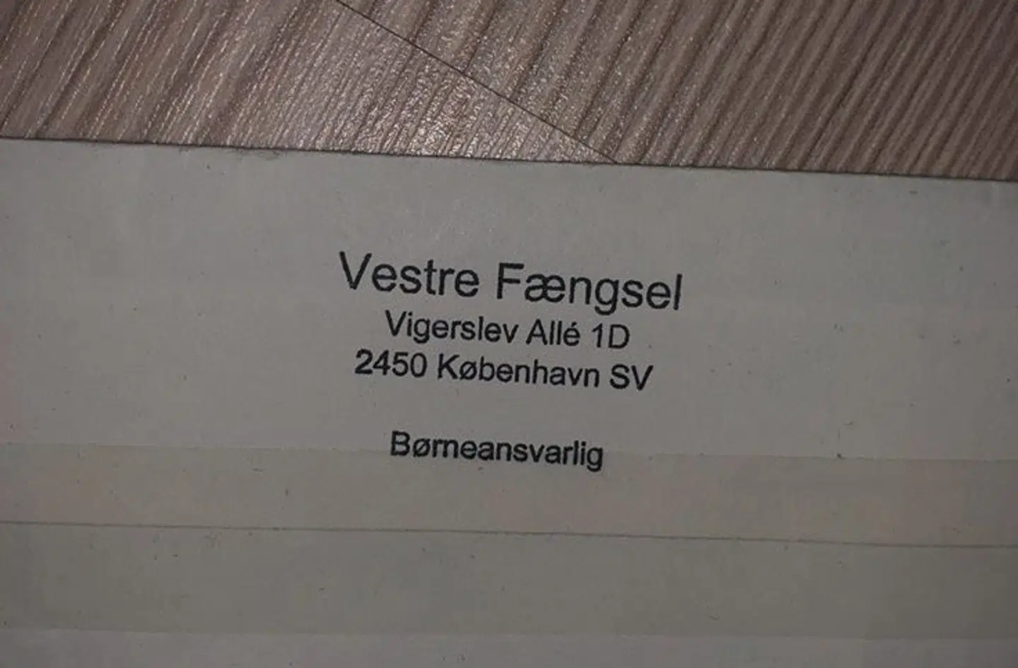 Brevet er stemplet af en 'børneansvarlig'.