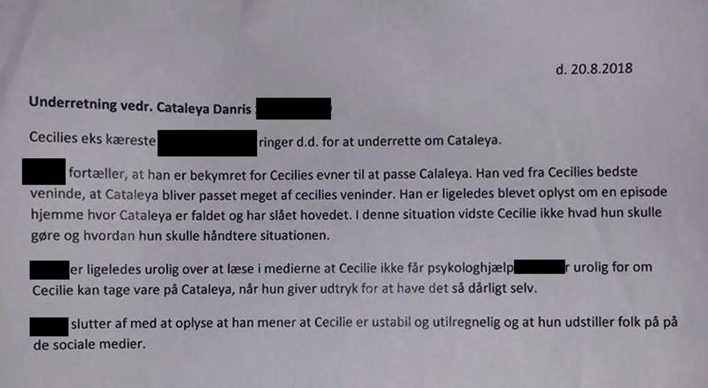 Underretningen af Cecilie.