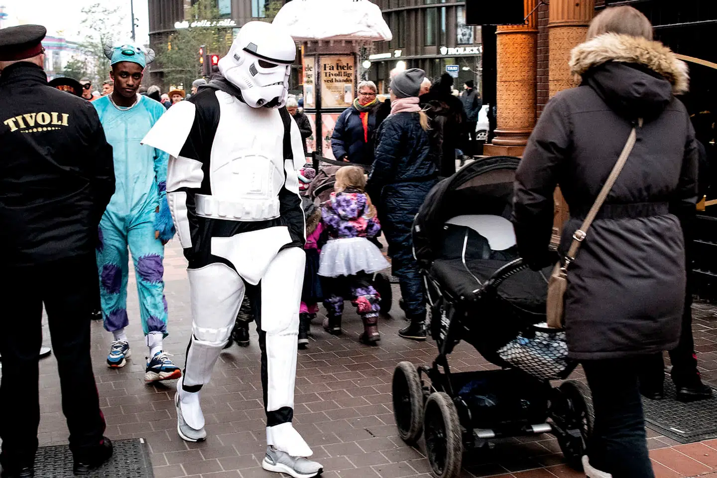 Stormtrooperen, der ifølge B.T.s oplysninger er Kasper Schmeichel.