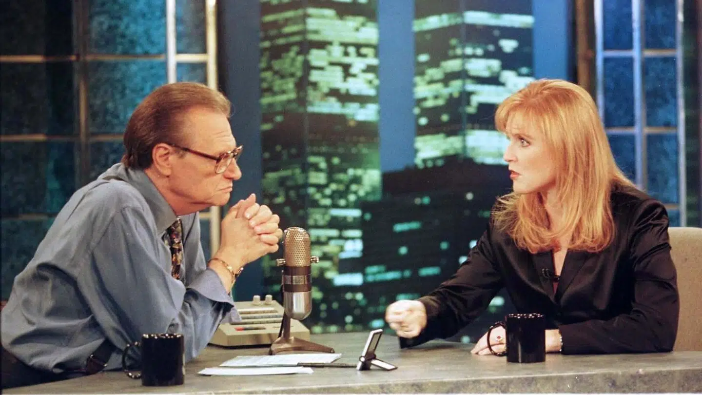 Larry King har haft besøg af en bred vifte af kendisser i talkshowet 'Larry King Live'. Her ses han med Sarah Ferguson, Hertuginde af York.