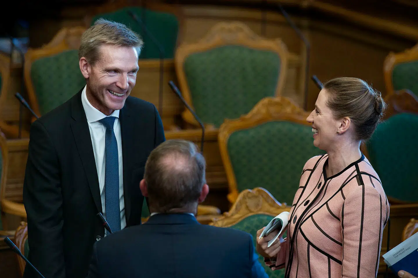 Kristian Thulesen Dahl og Mette Frederiksen ved Folketingets åbning 4. oktober 2016. Dengang var forholdet mellem de to langt bedre