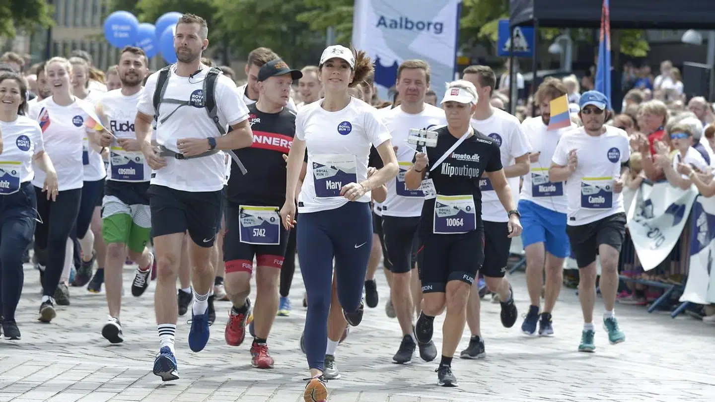 Kronprinsesse Mary ved Royal Run i Aalborg 2019.