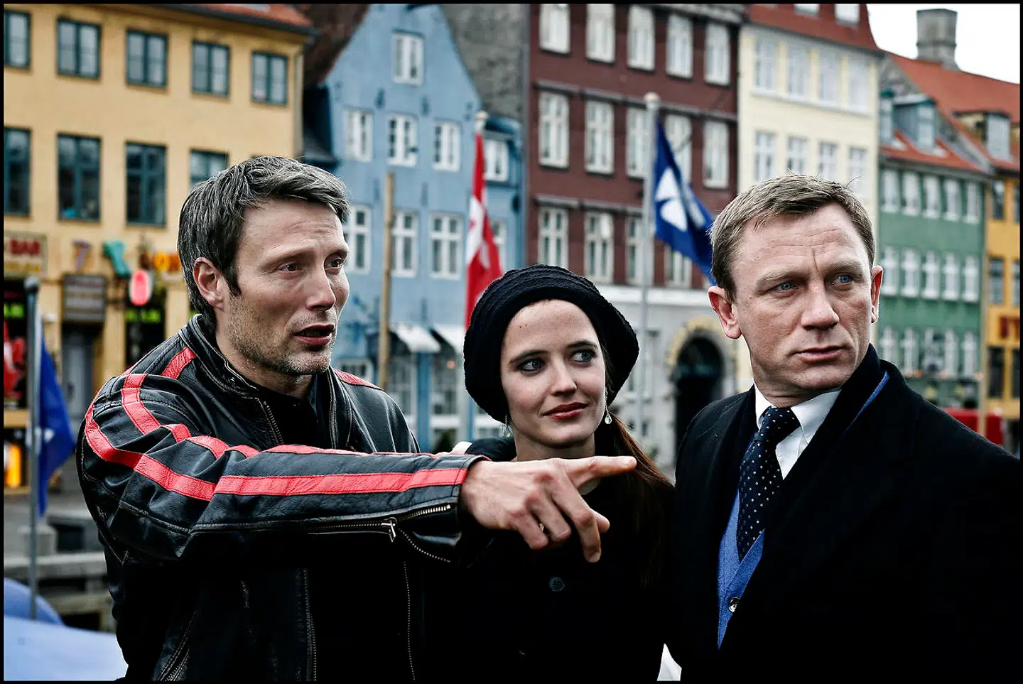 Mads Mikkelsen havde sine James Bond-kollegaer Eva Green og Daniel Craig med til København, da de promoverede 'Casino Royale'.