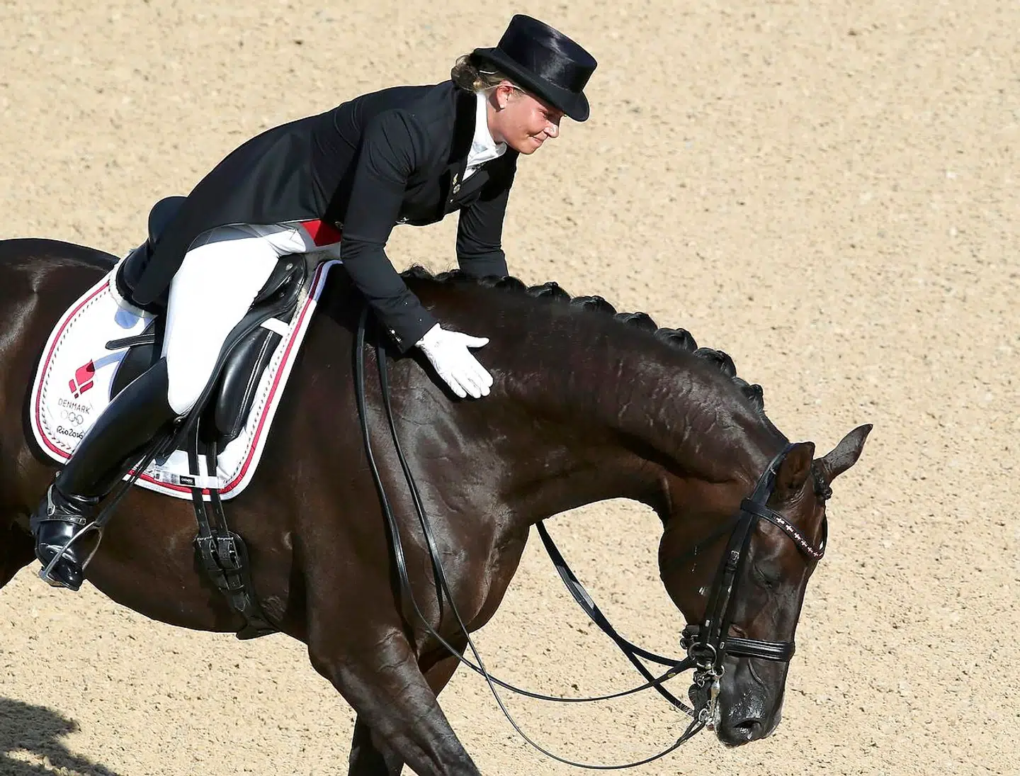 Anna Kasprzak i aktion med Donnperignon under OL i 2016.