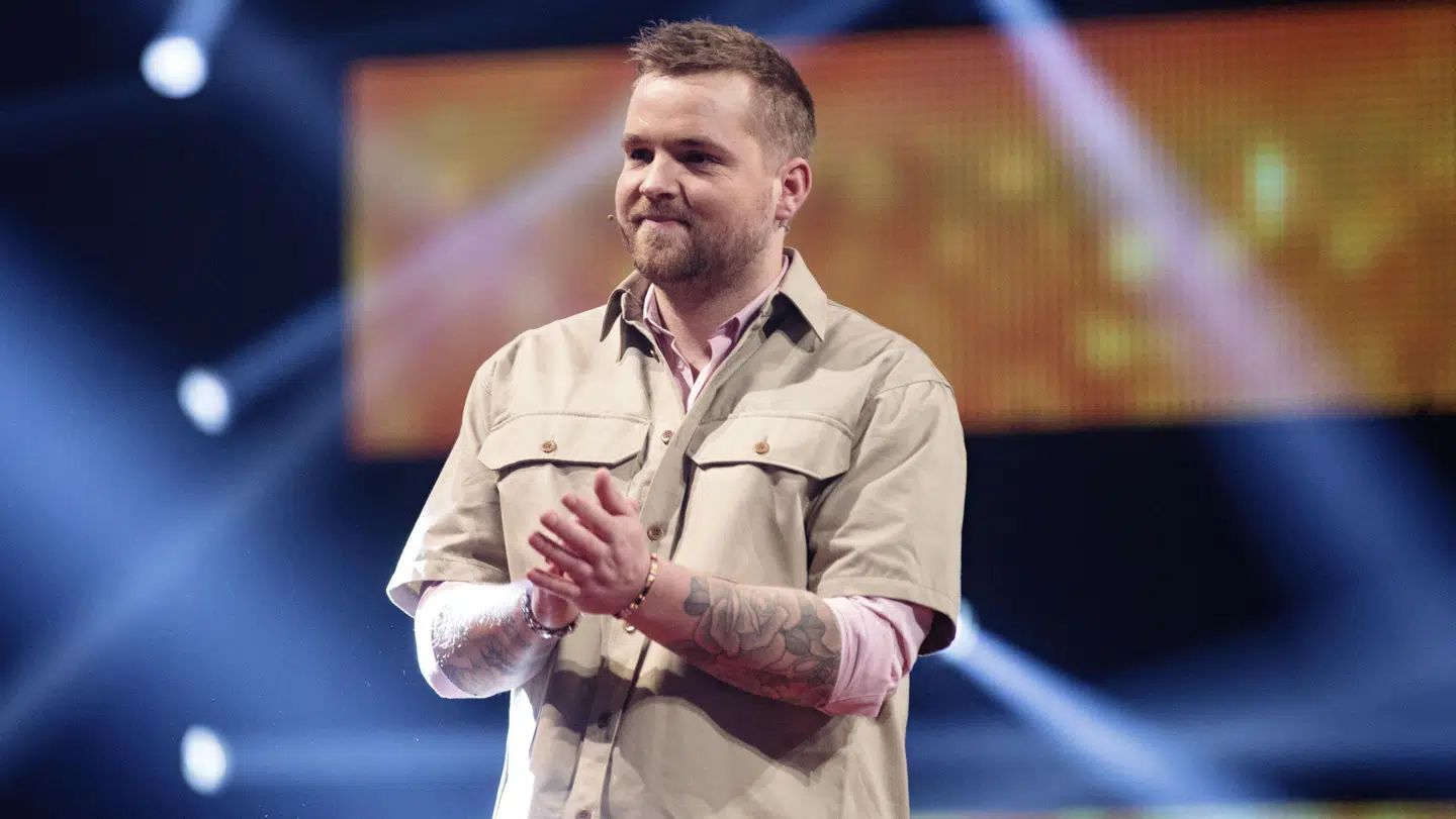 Joakim Ingversen som 'X Factor'-vikar-vært i 2018.