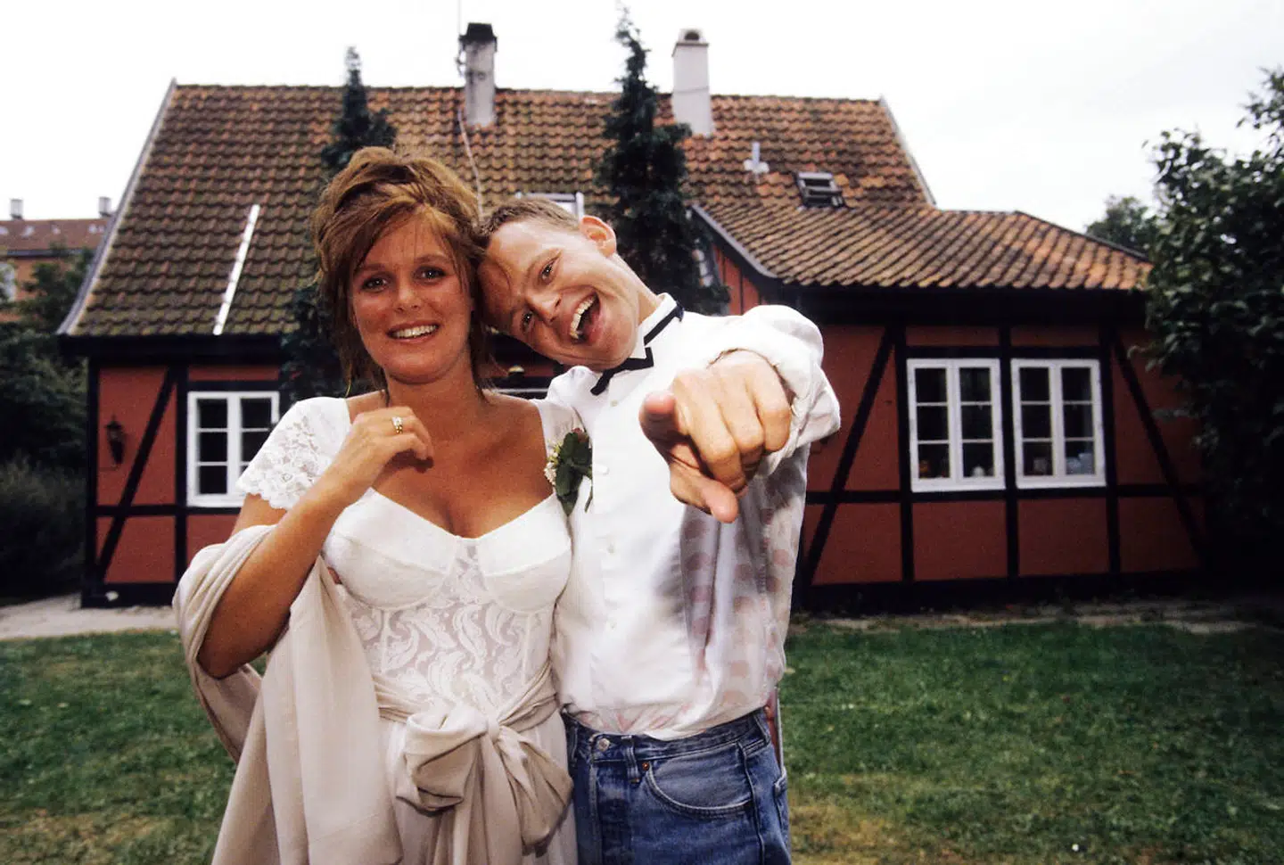 Niels Christian Meyer og Christina 'Ibsen' Meyer ved deres bryllup i 1991.