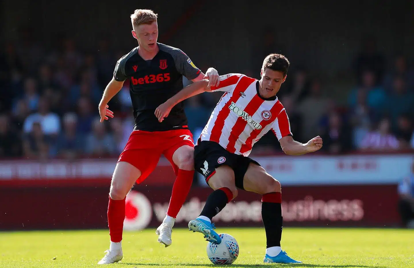 Christian Nørgaard i kamp for Brentford.