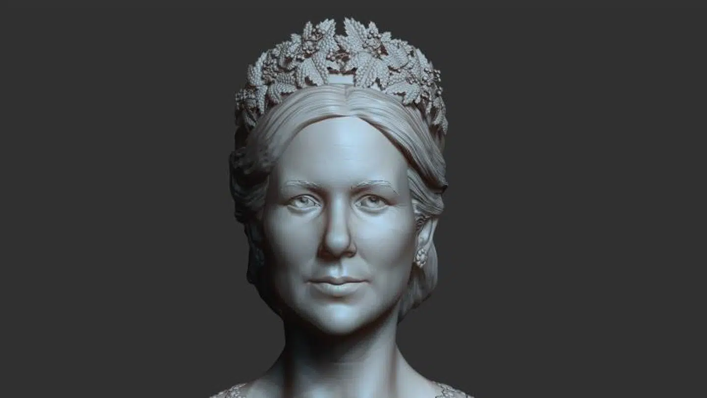 Busten af Mary er kun lavet som en hyldest, og vil ikke blive sat i produktion og solgt. (Foto: Jim Lyngvild)