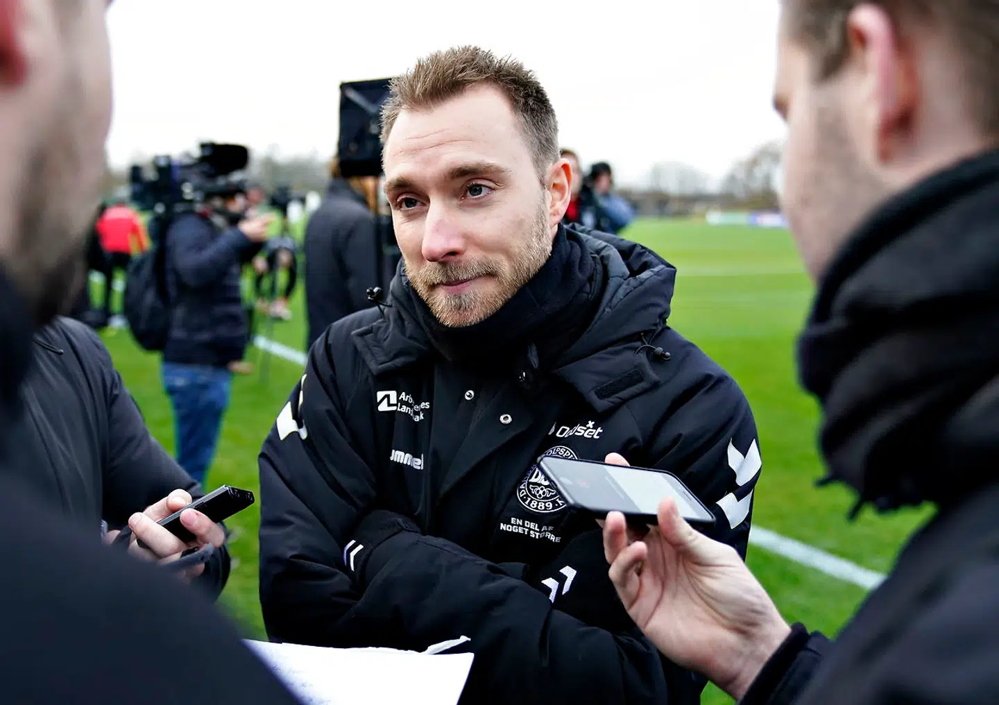 Christian Eriksen ses her ved det danske fodboldlandsholds træning på Herning Fremads baner, mandag 11. november 2019.. (Foto: Henning Bagger/Ritzau Scanpix)