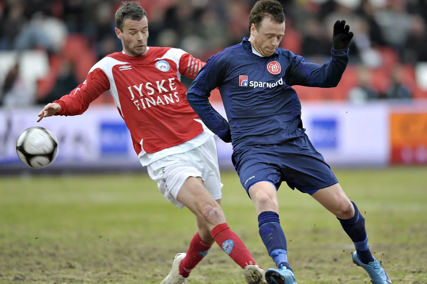 Thomas Bælum er i dag direktør i AaB, hvor han også var spiller. Her er han i kamp for Silkeborg i en kamp i den bedste række i 2010. Henning Bagger/Ritzau Scanpix