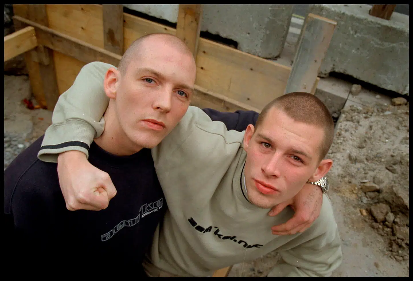 Brødrene Nicolai og Rasmus Seebach fotograferet i 1999, da de lavede rapmusik under navnet G-Bach.