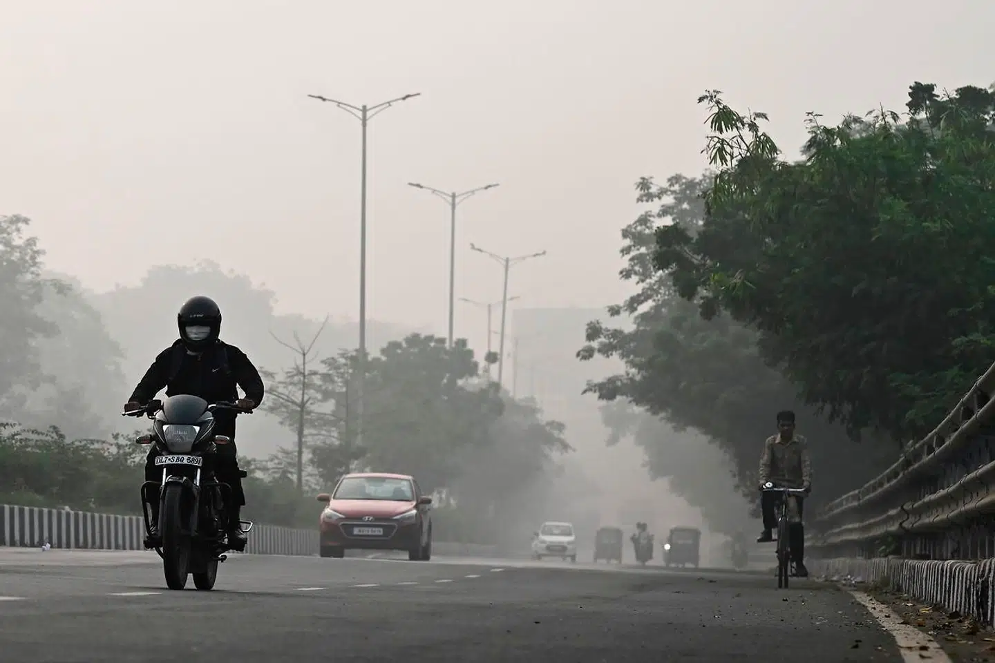New Delhi er ramt af voldsom luftforurening.