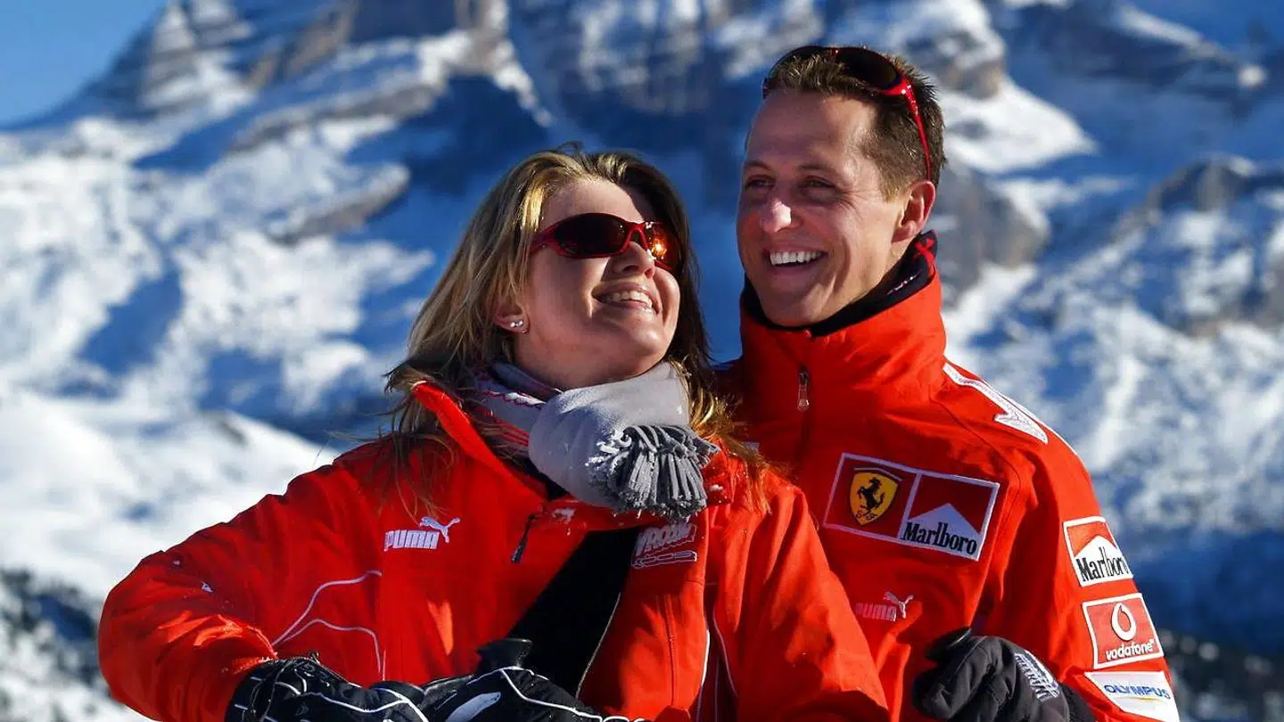 Michael Schumacher og konen Corinna tilbage i 2005.