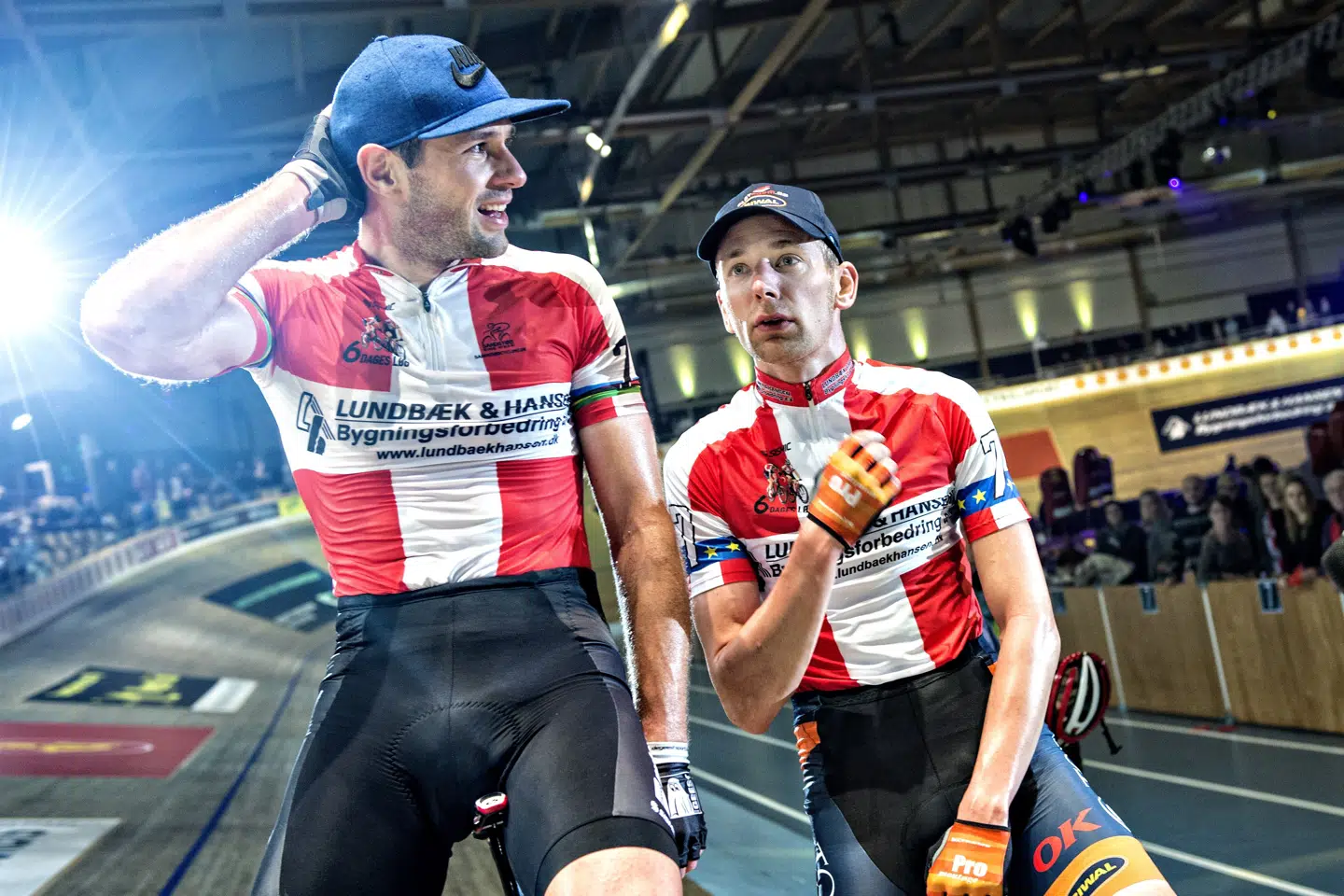 Jesper Mørkøv (til højre) vandt i 2016 seksdagesløbet i Ballerup sammen med Alex Rasmussen. Jens Nørgaard Larsen/Ritzau Scanpix