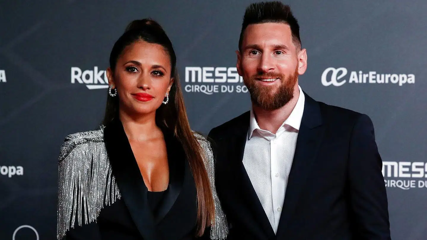 Lionel Messi og konen.