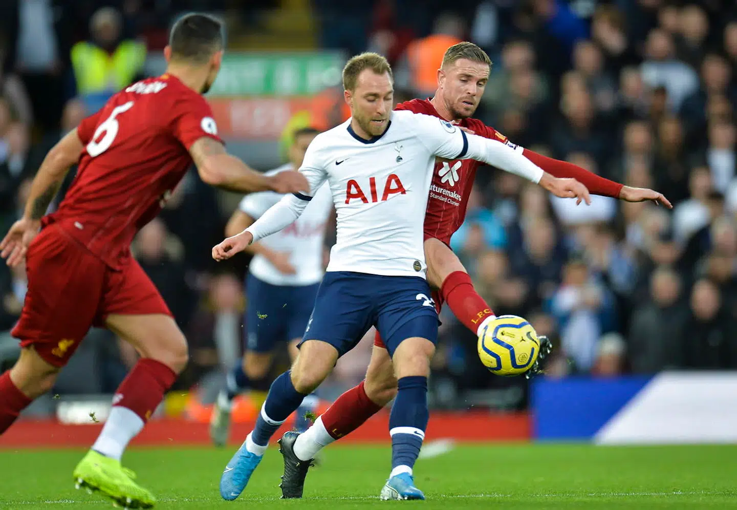 Christian Eriksen og Tottenham blev besejret af Liverpool 2-1.