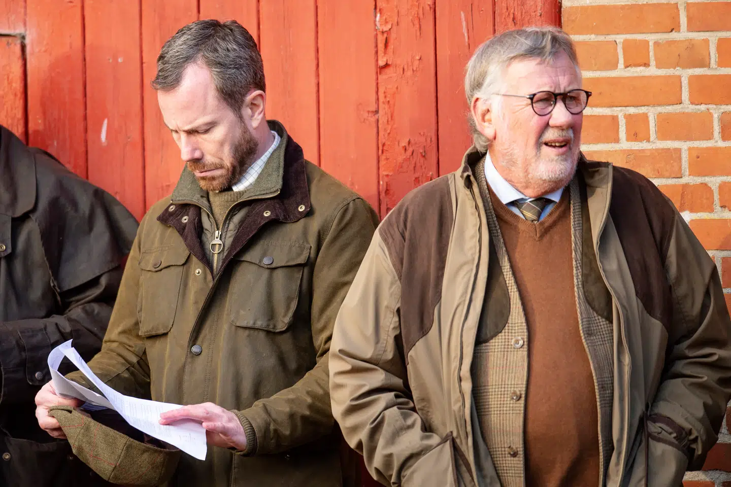Venstres formand, Jakob Ellemann-Jensen, og vindmøllemilliardæren Peter Stubkjær Sørensen ses her ved en jagt i Glusted Plantage i 2019.
