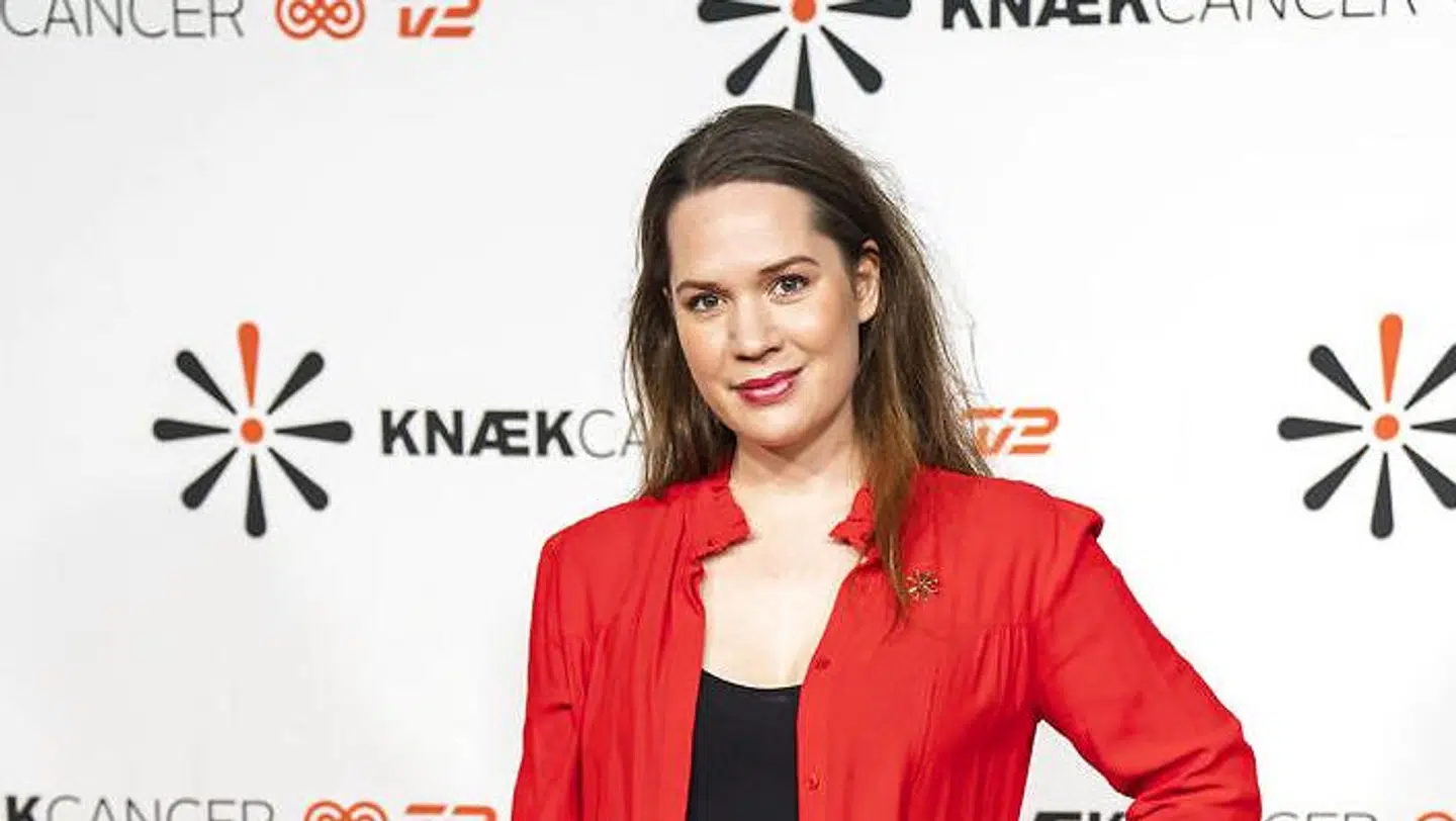 Amalie Dollerup til 'Knæk Cancer'-showet.