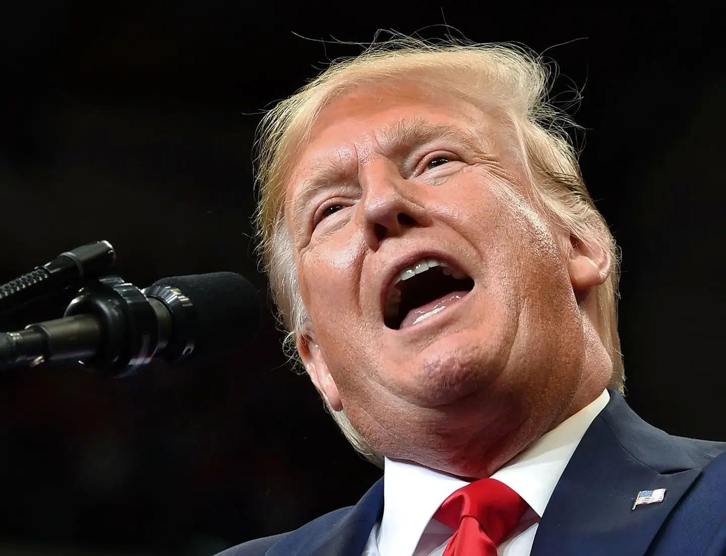 På sine vælgermøder (her i Dallas, Texas) advarer Donald Trump ofte sine tilhængere imod den såkaldte 'dybe stat' – en fiktiv skyggeregering (måske ledet af Hillary Clinton), der forsøger at vælte præsidenten.