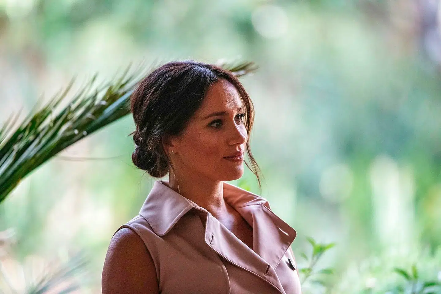 Meghan Markle, Hertuginden af Sussex, har været i modvind i de britiske medier, fordi hun har talt om at passe på klimaet samtidig med, at hun og prins Harry har fløjet i privatfly. (Photo by Michele Spatari / AFP)