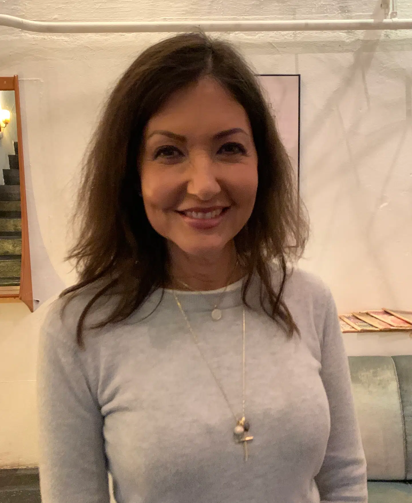 Grevinde Alexandra var glad og smilende efter foredraget.