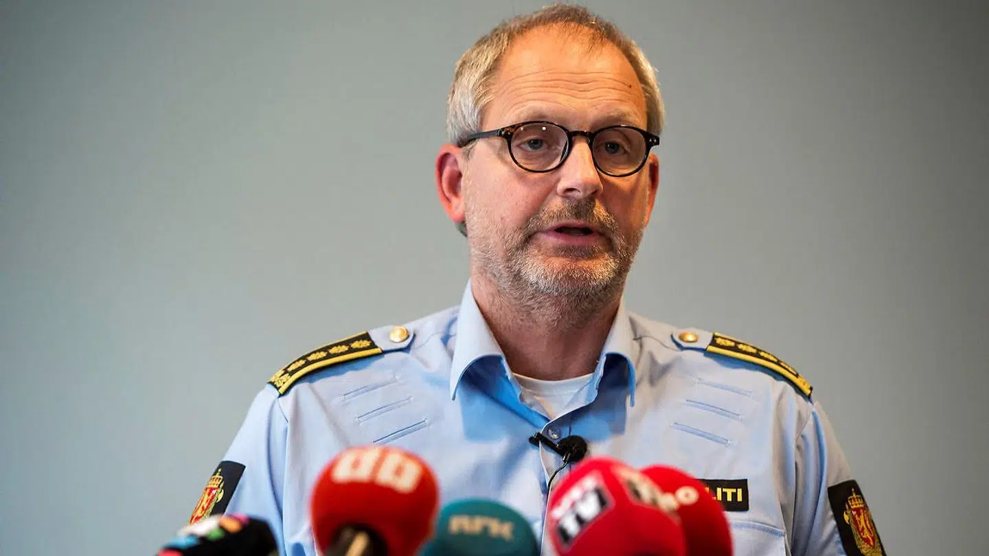 Politidirektør Tommy Brøske under et pressemøde om den forsvundne Anne-Elisabeth Hagen.