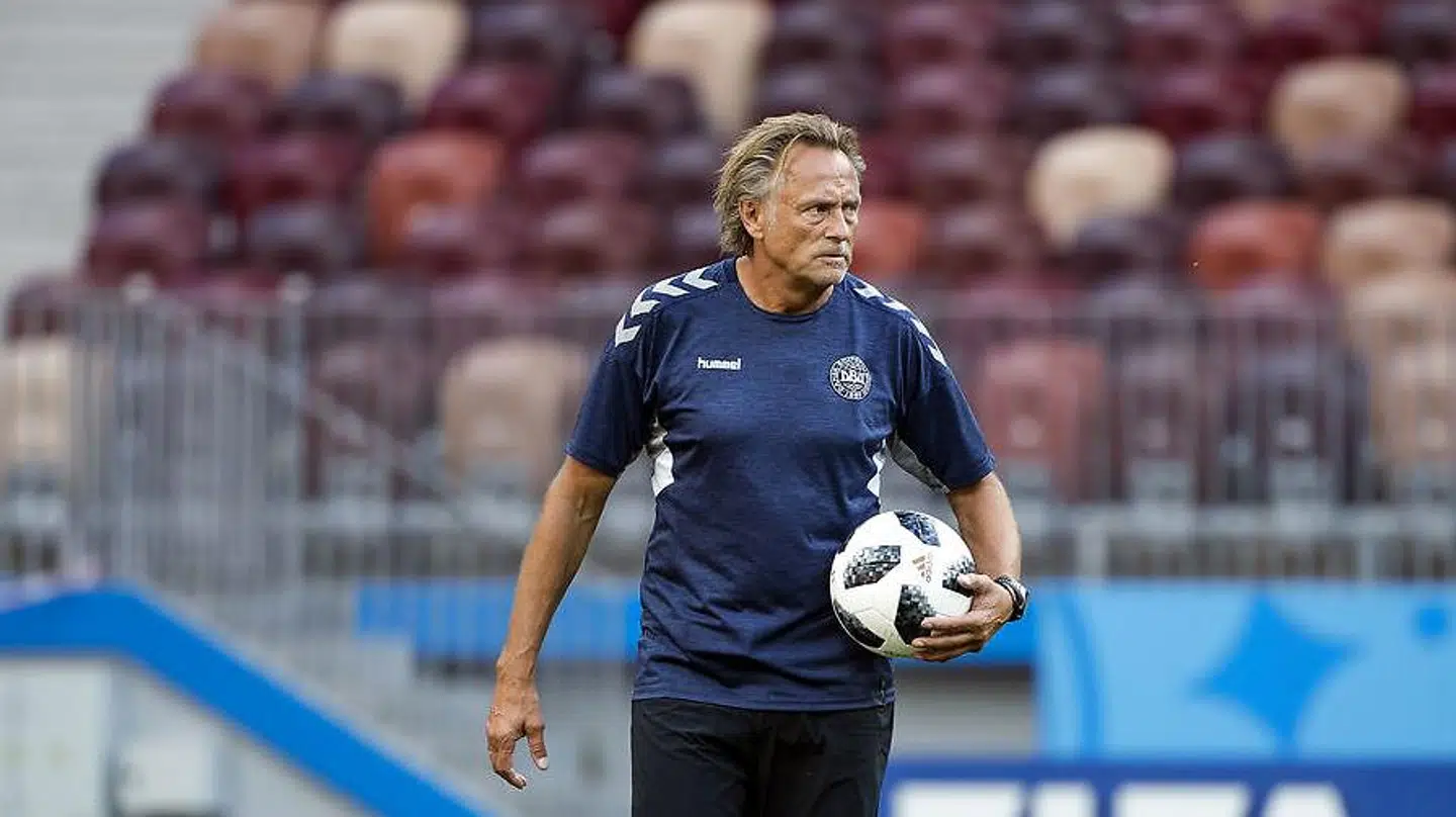 Målmandstræner Lars Høgh under Danmarks træning på Luzjniki Stadion i Moskva mandag den 25 juni 2018.