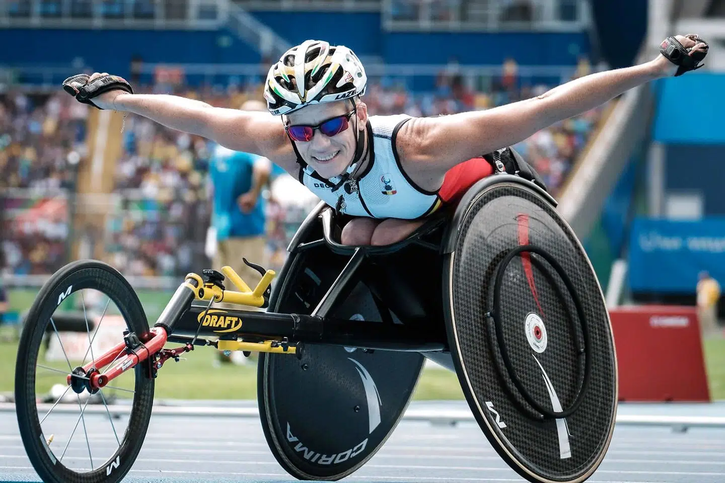 Marieke Vervoort efter at have vundet sølv ved OL i Rio i 2016.