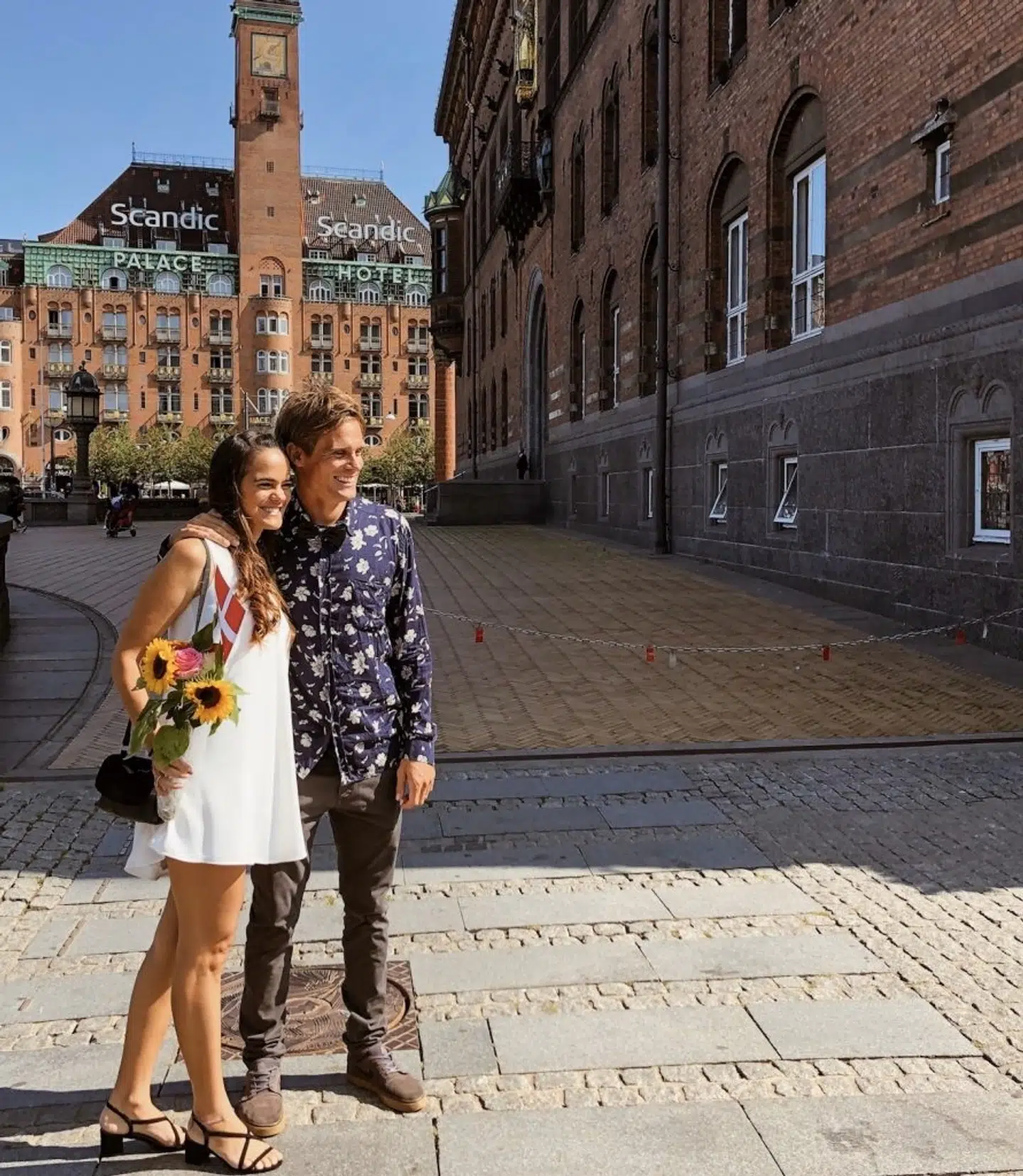 Parret blev gift i starten af august.
