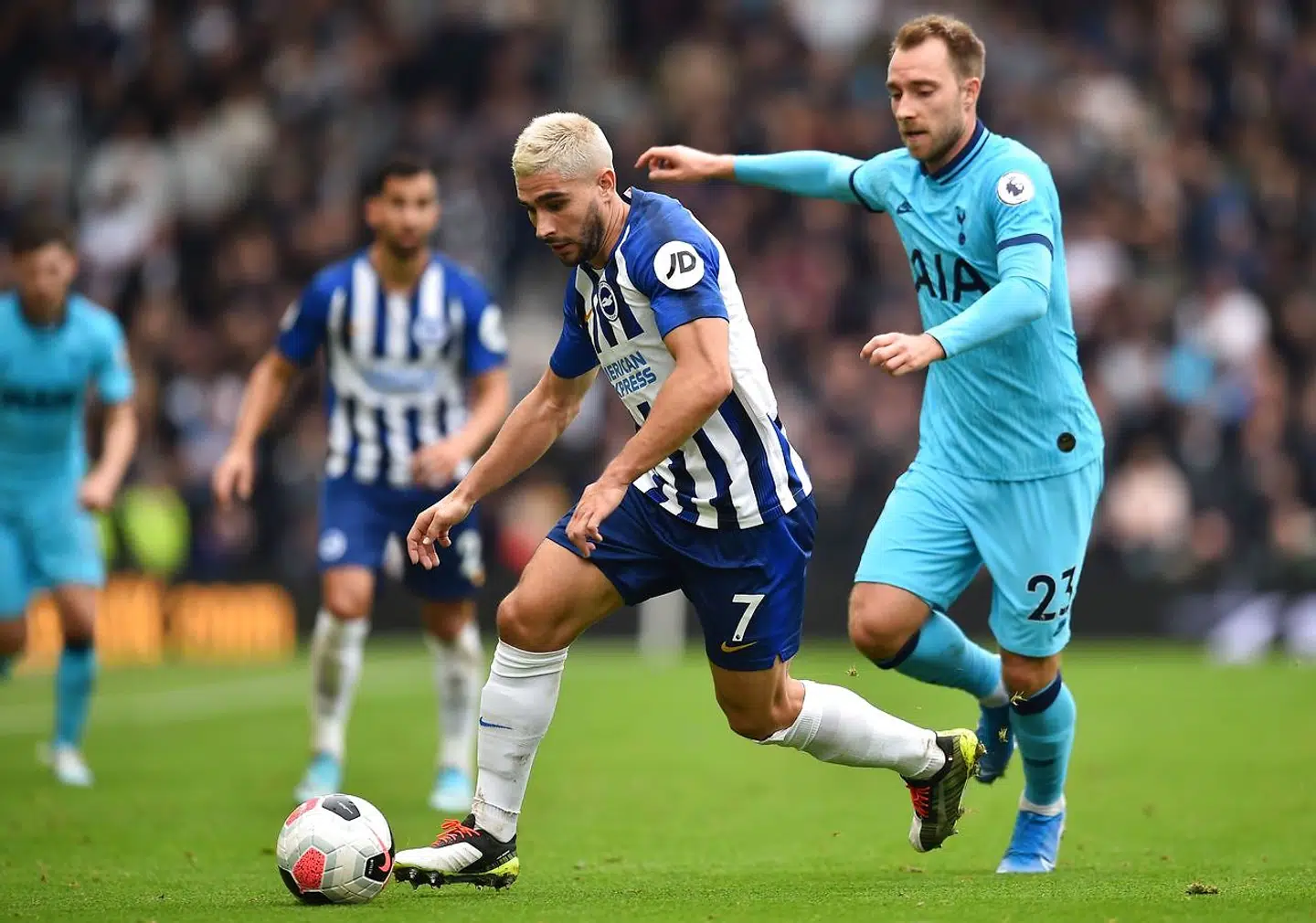 Christian Eriksen har sin sværeste tid i Tottenham, har han for nylig erklæret. Her ses han i 3-0-nederlaget til Brighton.