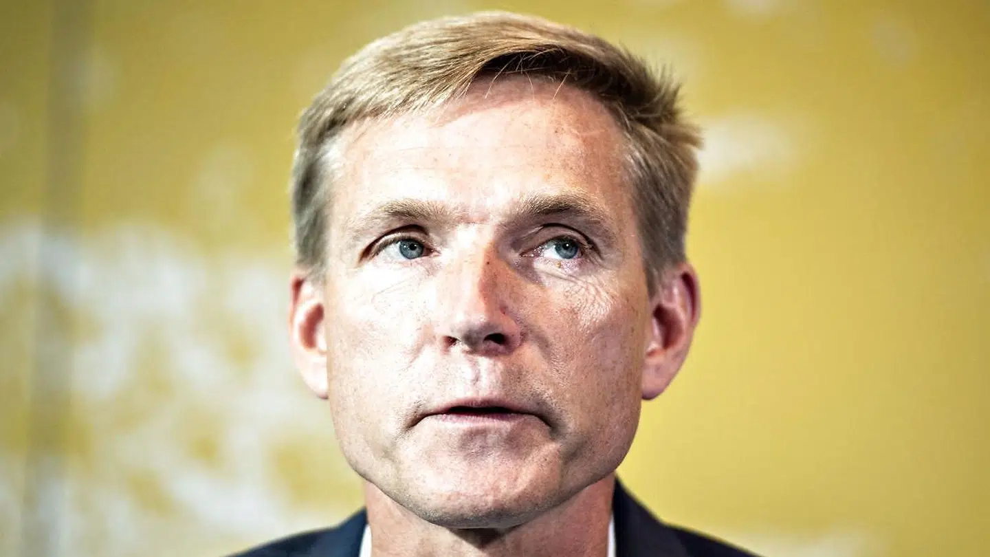 Partiformand Kristian Thulesen Dahl og gruppeformand Peter Skaarup fra Dansk Folkeparti ses her på pressemødet under sommergruppemødet der afholdes på hotel Comwell Rebild Bakker, onsdag 7. august 2019.. (Foto: Henning Bagger/Ritzau Scanpix)